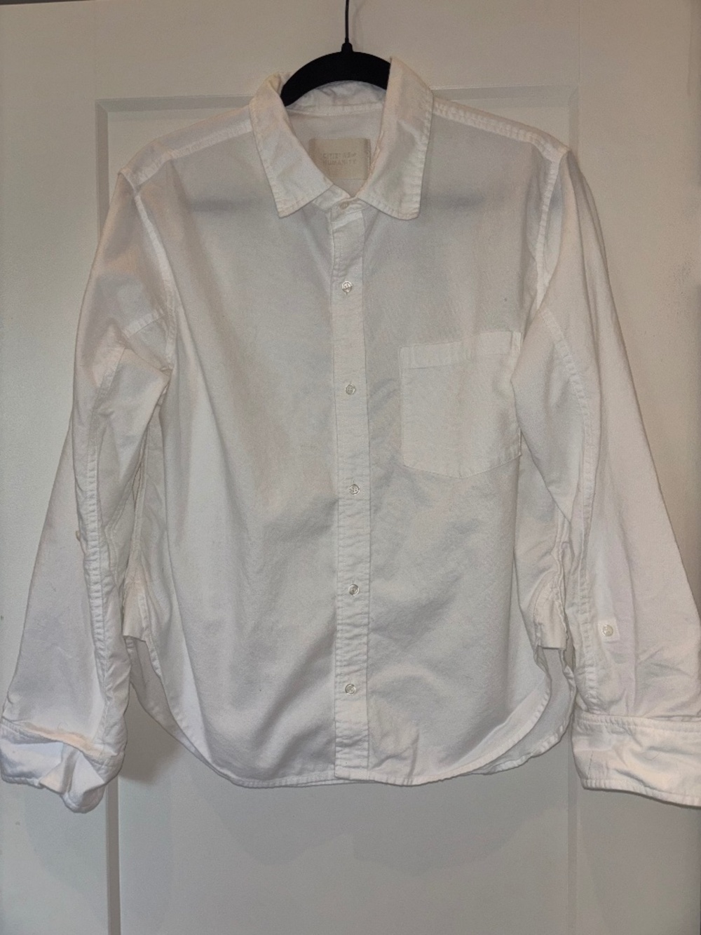 Citizens of Humanity White Button Down Shirt Womens M Cotton